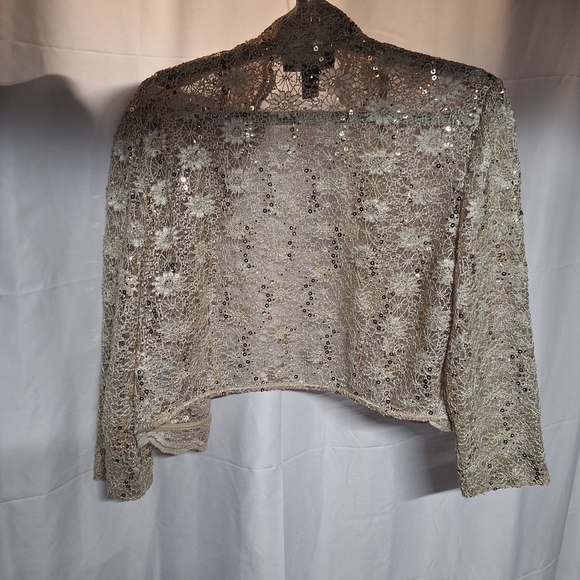 R&M Richards Beige Lace Cardigan - Picture 4 of 6